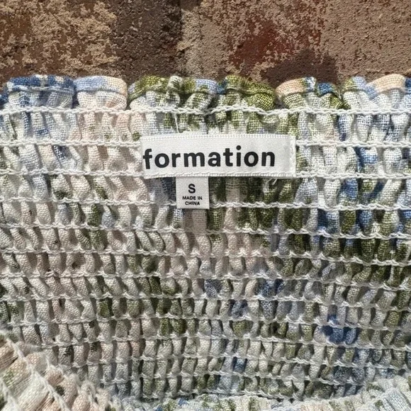 NWT‎ Reformation Greyson Linen Mini Dress Floral Hillside Mini Dress Size Small - Picture 12 of 13